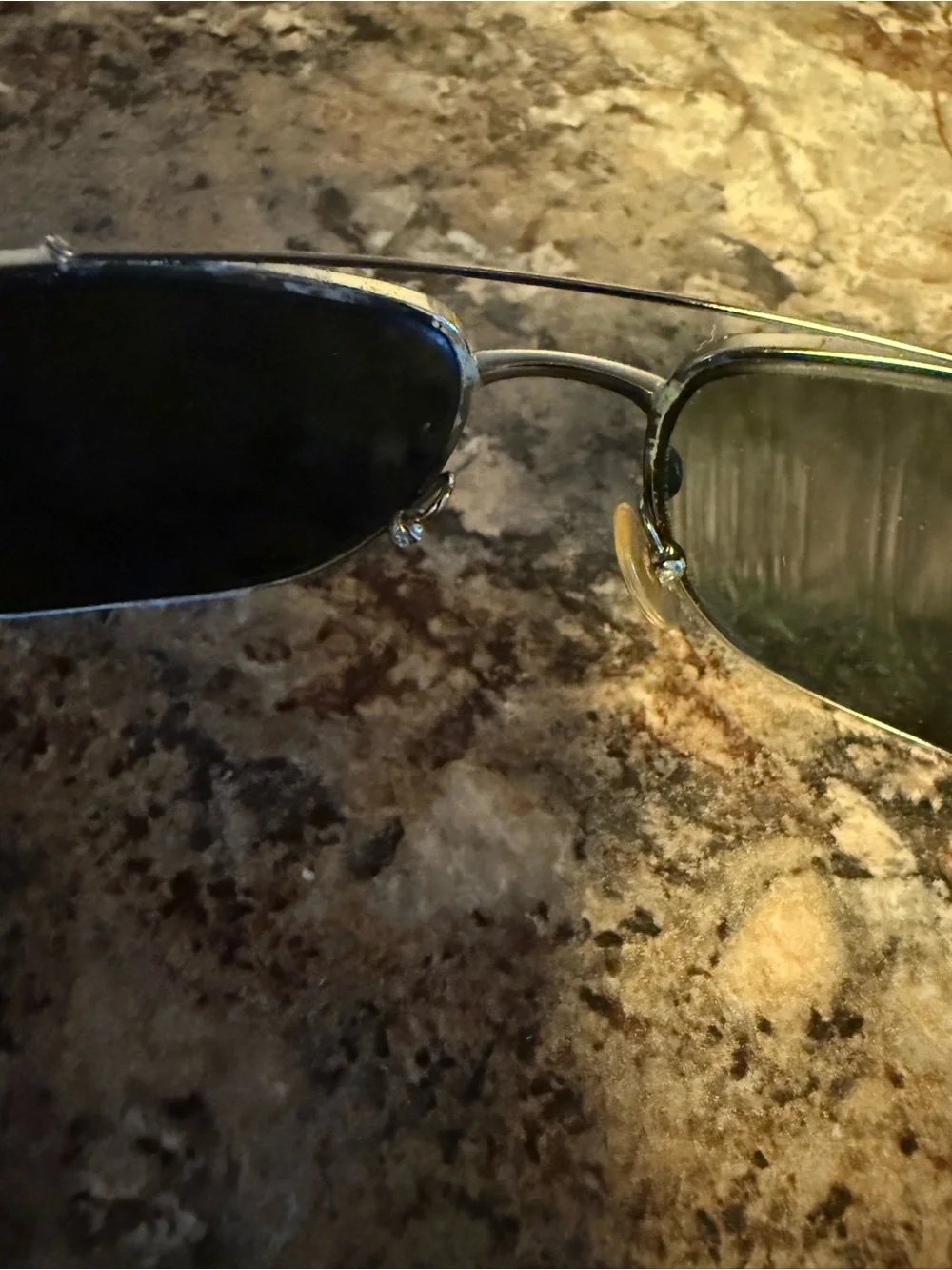 Prada Men's Silver Metal Aviator Sunglasses with Black Lenses